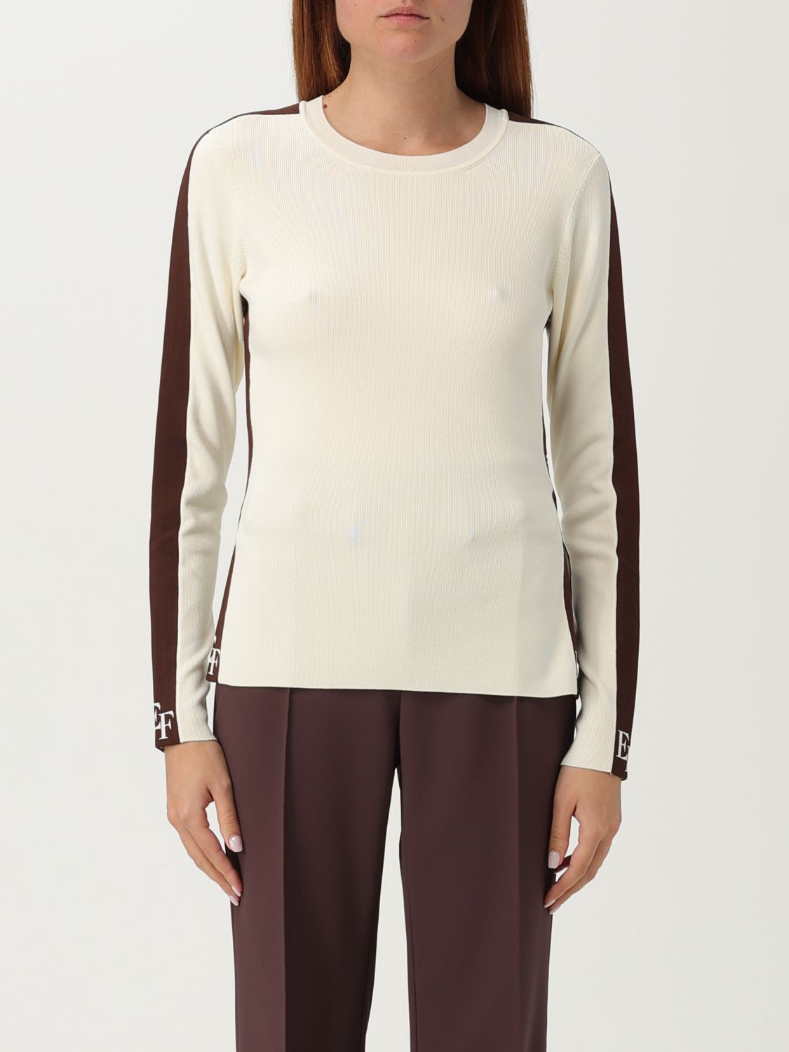 Elisabetta Franchi Sweater  Woman Color Milk In White