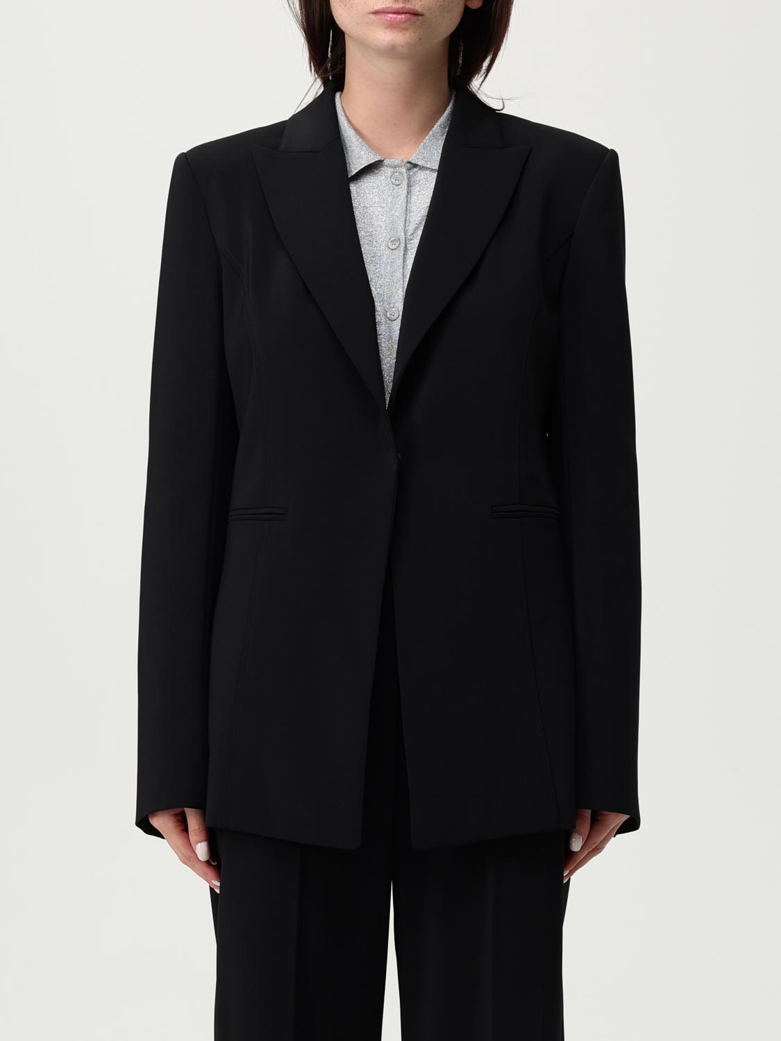 Patrizia Pepe Damen Schwarz Jacket Woman Color