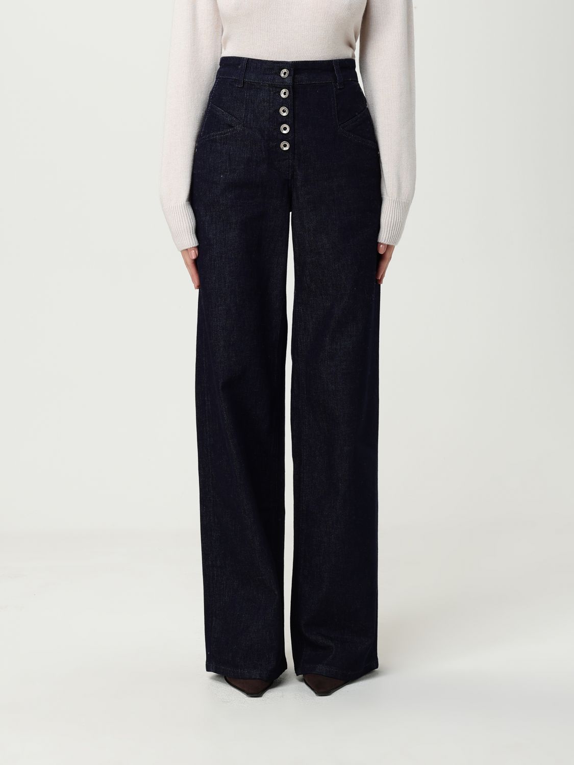Patrizia Pepe Pantalone In Denim Blu Scuro In Blue