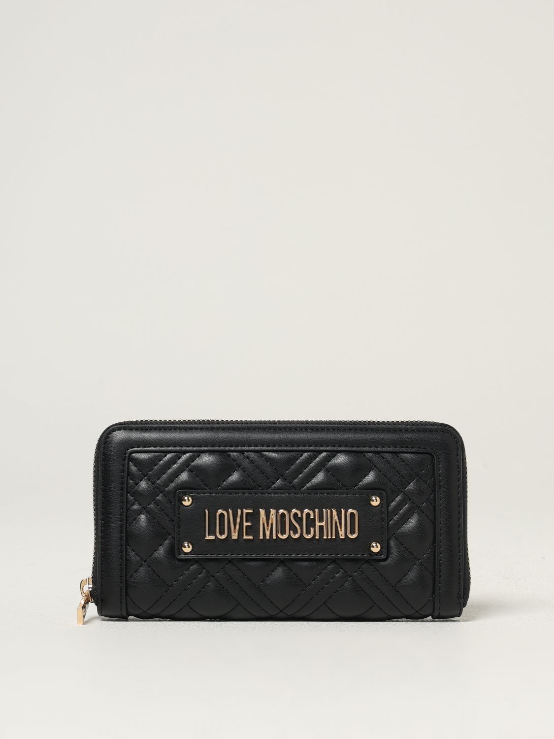 Love Moschino Bicolor Polyethylene Wallet In Black