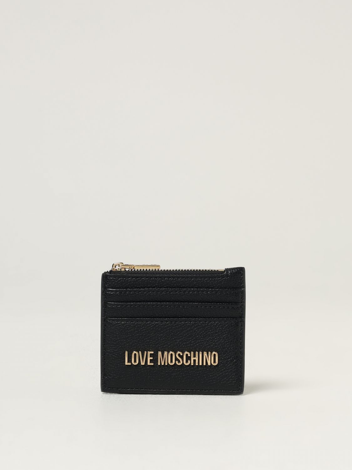 Love Moschino Logo-plaque Wallet In Black