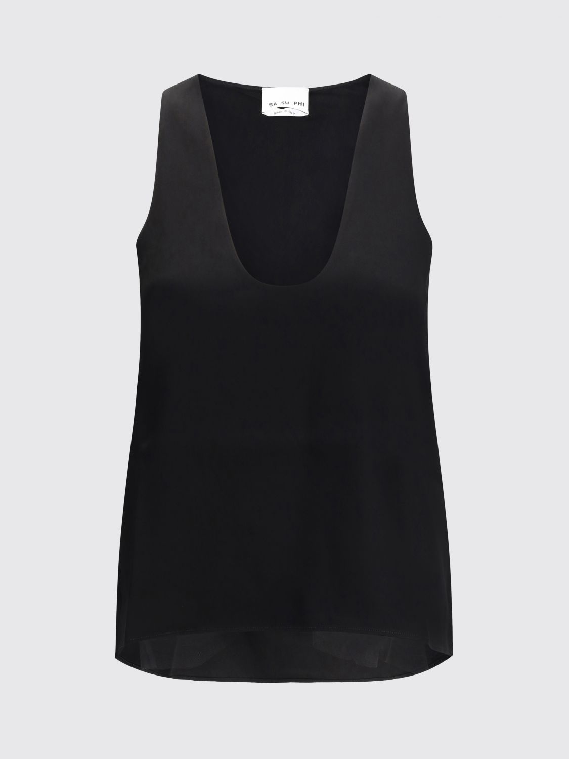 SA SU PHI Metallic silk blend top