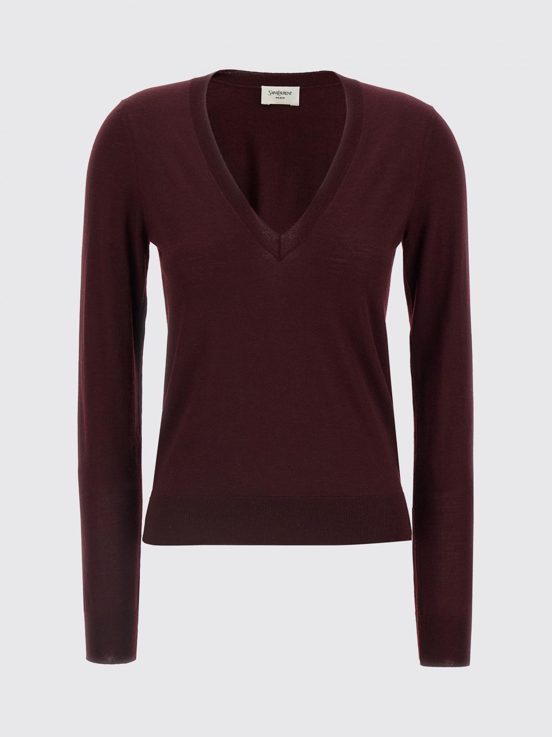 SAINT LAURENT Maglia a v in lana vergine