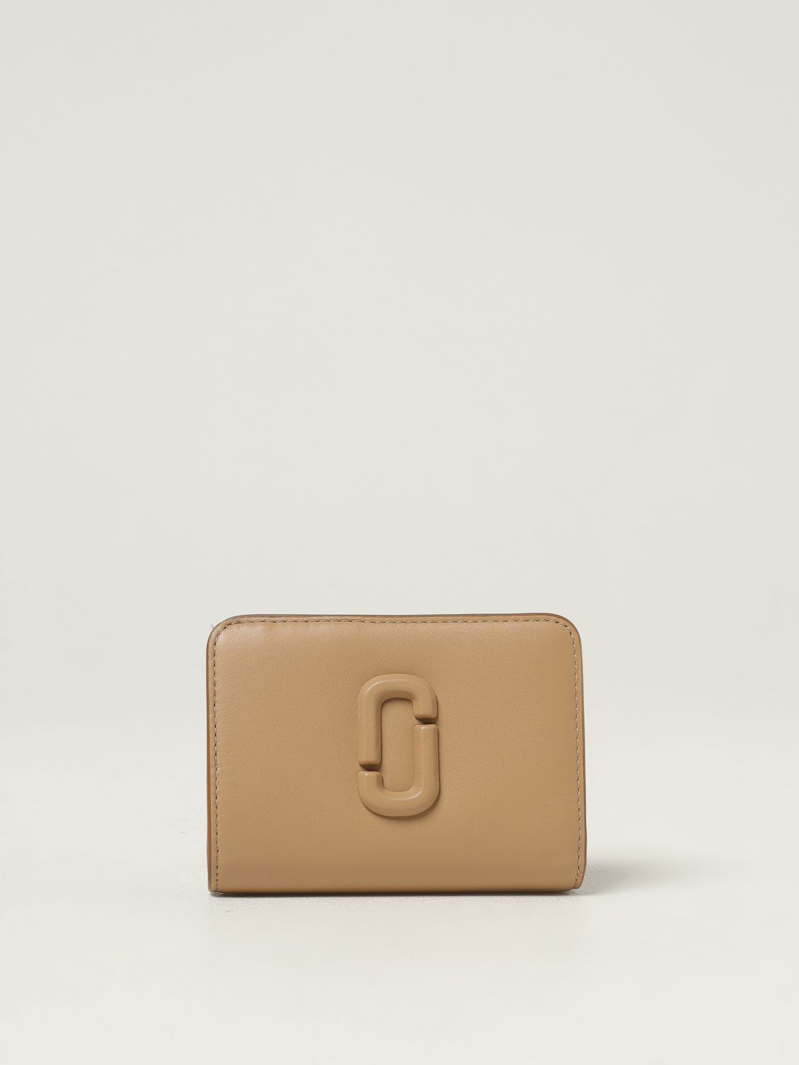 Marc Jacobs The Covered J Marc Mini Compact Wallet In Brown