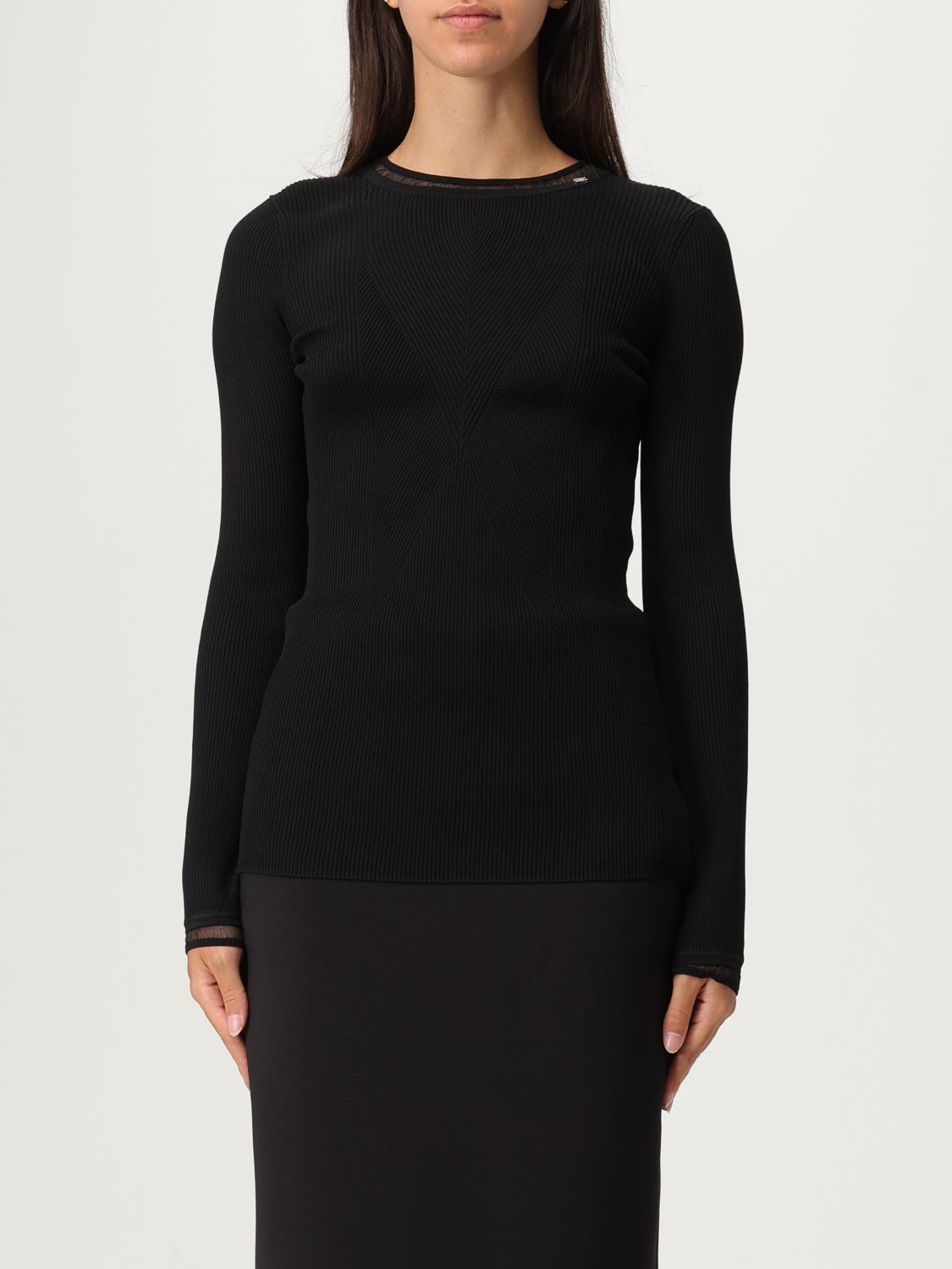 Elisabetta Franchi Sweater Woman Color Black In Black