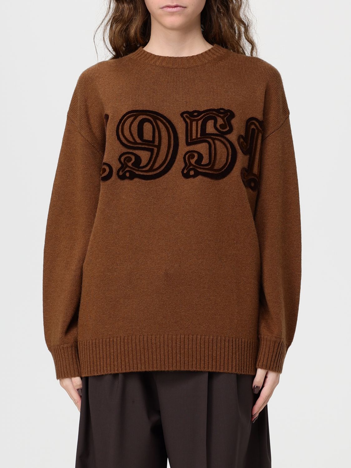 Max Mara Sweater  Woman Color Leather In Brown