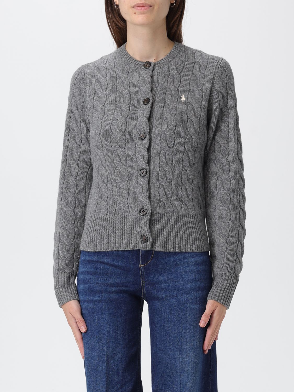 Polo Ralph Lauren Cardigan  Woman Color Grey In Gray