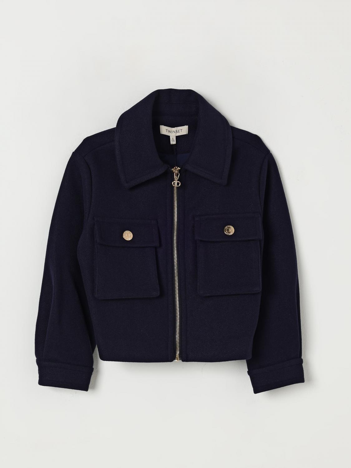Twinset Jacket  Kids Color Blue In Black