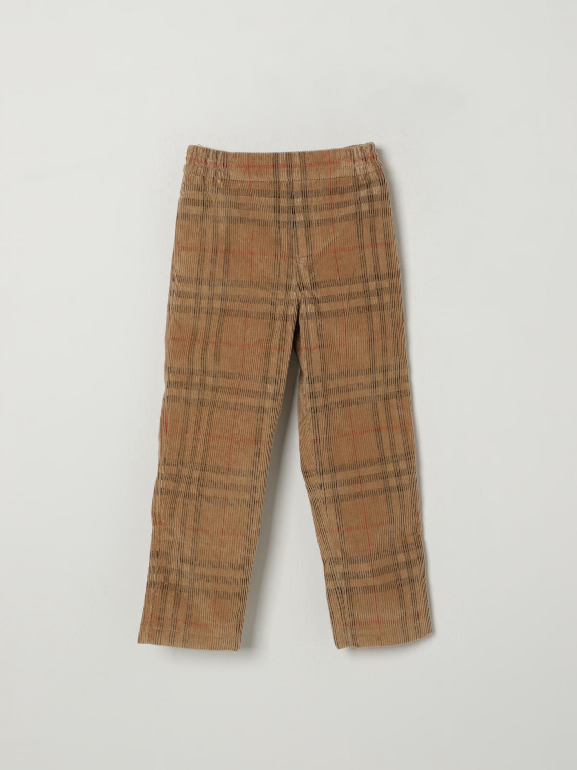Burberry Kid Boy Casl Trsrs In Brown
