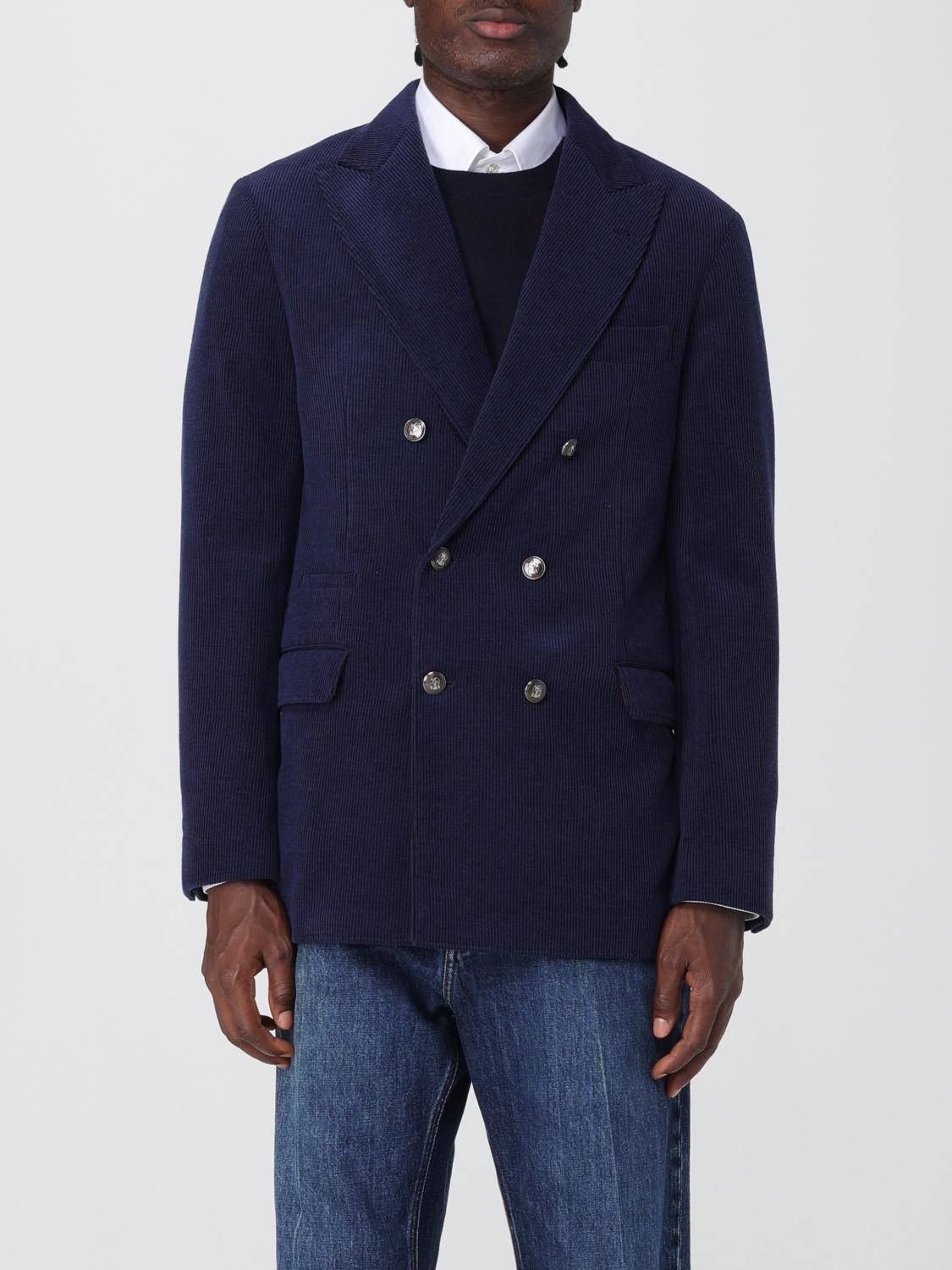 Brunello Cucinelli Blazer  Men Color Blue In Blue
