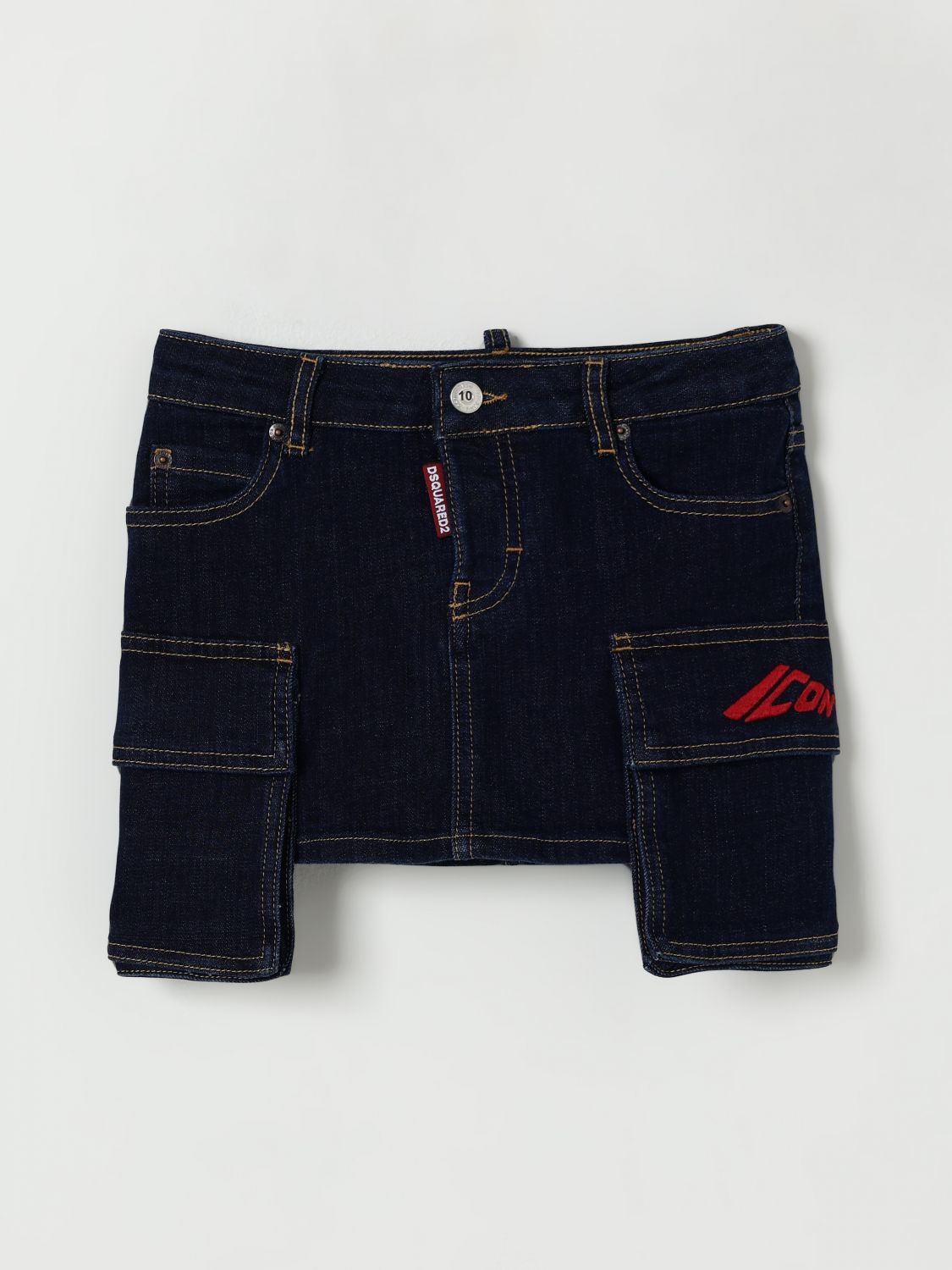 Dsquared2 Skirt  Kids Color Denim In Black