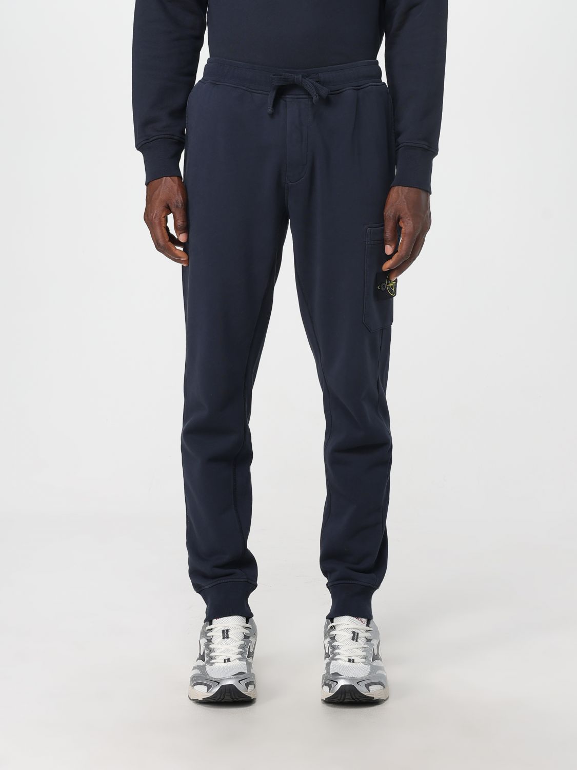 Stone Island Pants Men Color Blue In Blue
