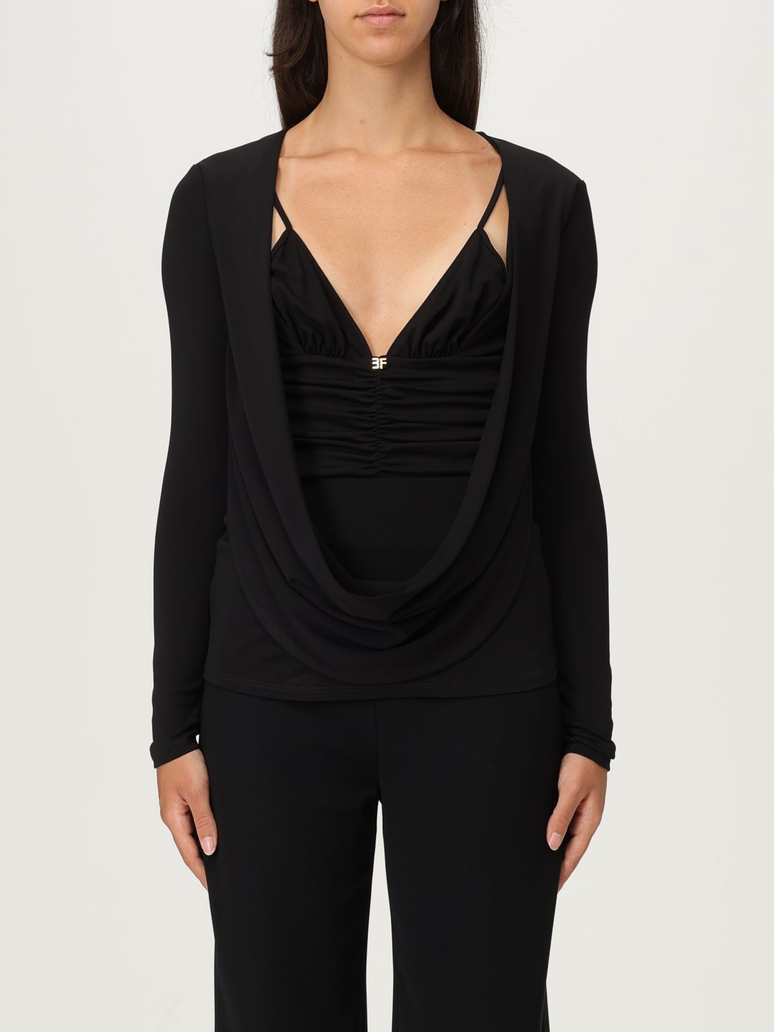 Elisabetta Franchi Sweater Woman Color Black In Black
