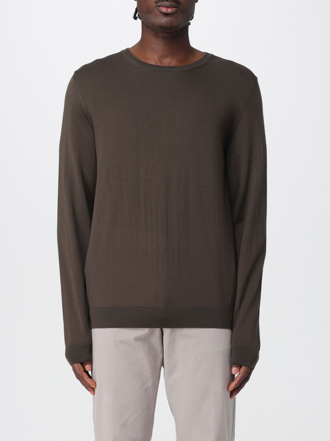 Hugo Boss Sweater Boss Men Color Green In Brown