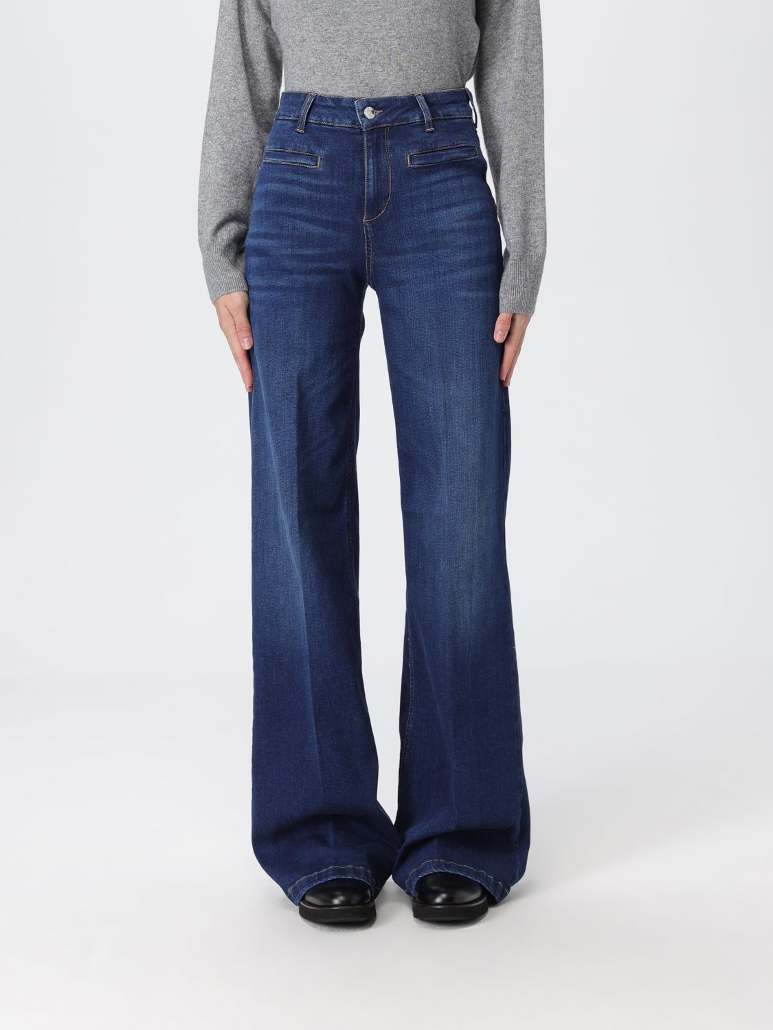 Liu •jo Jeans Liu Jo Woman Color Blue In Animal Print