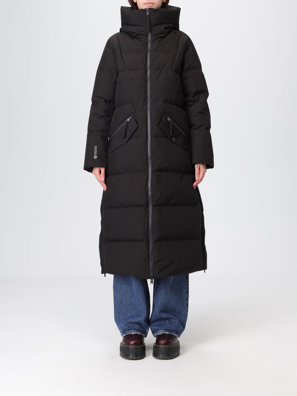 Woolrich Coat  Woman Color Black In Black