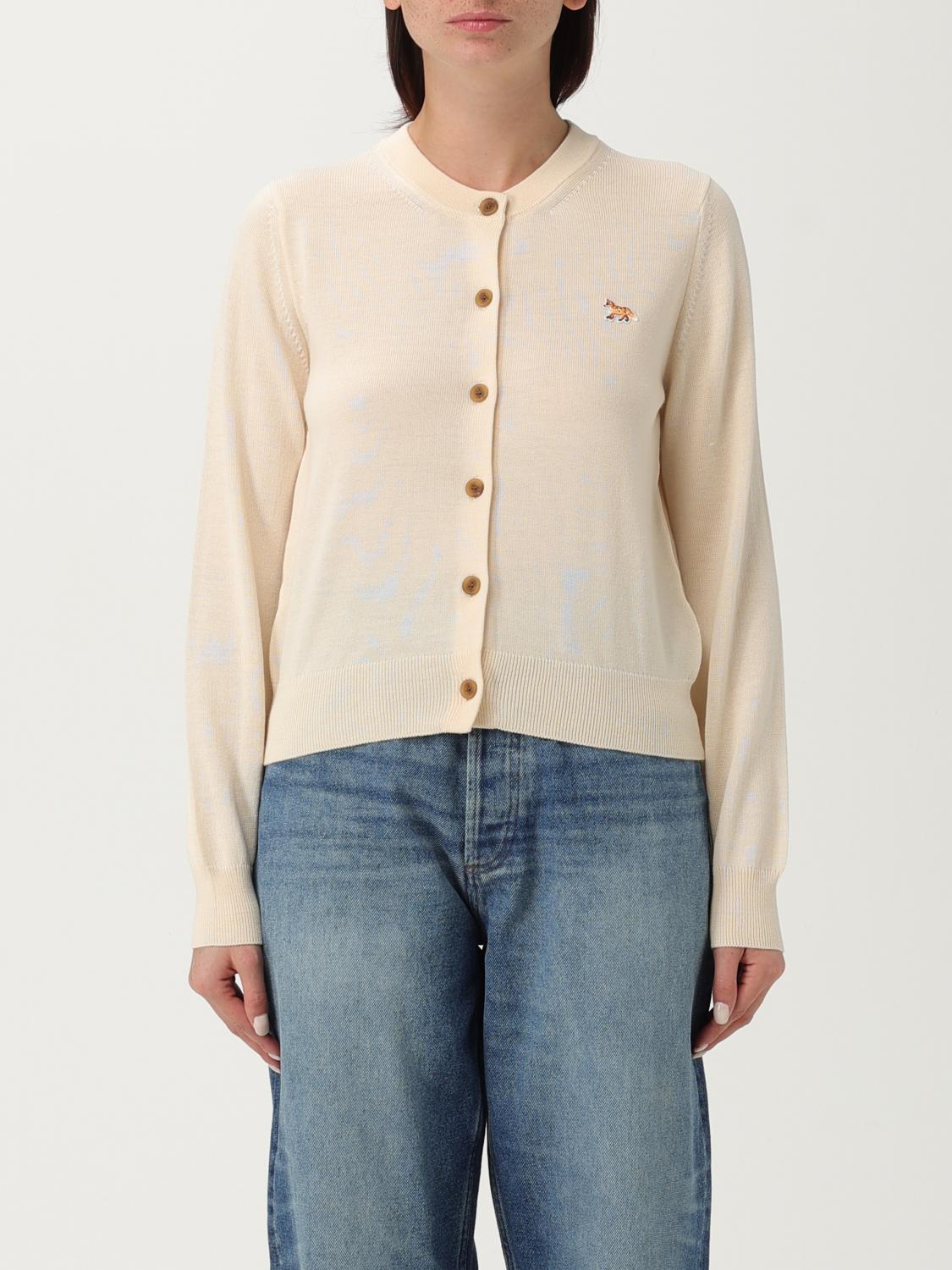 Maison Kitsuné Profile Fox-embroidered Button Cardigan In Pink