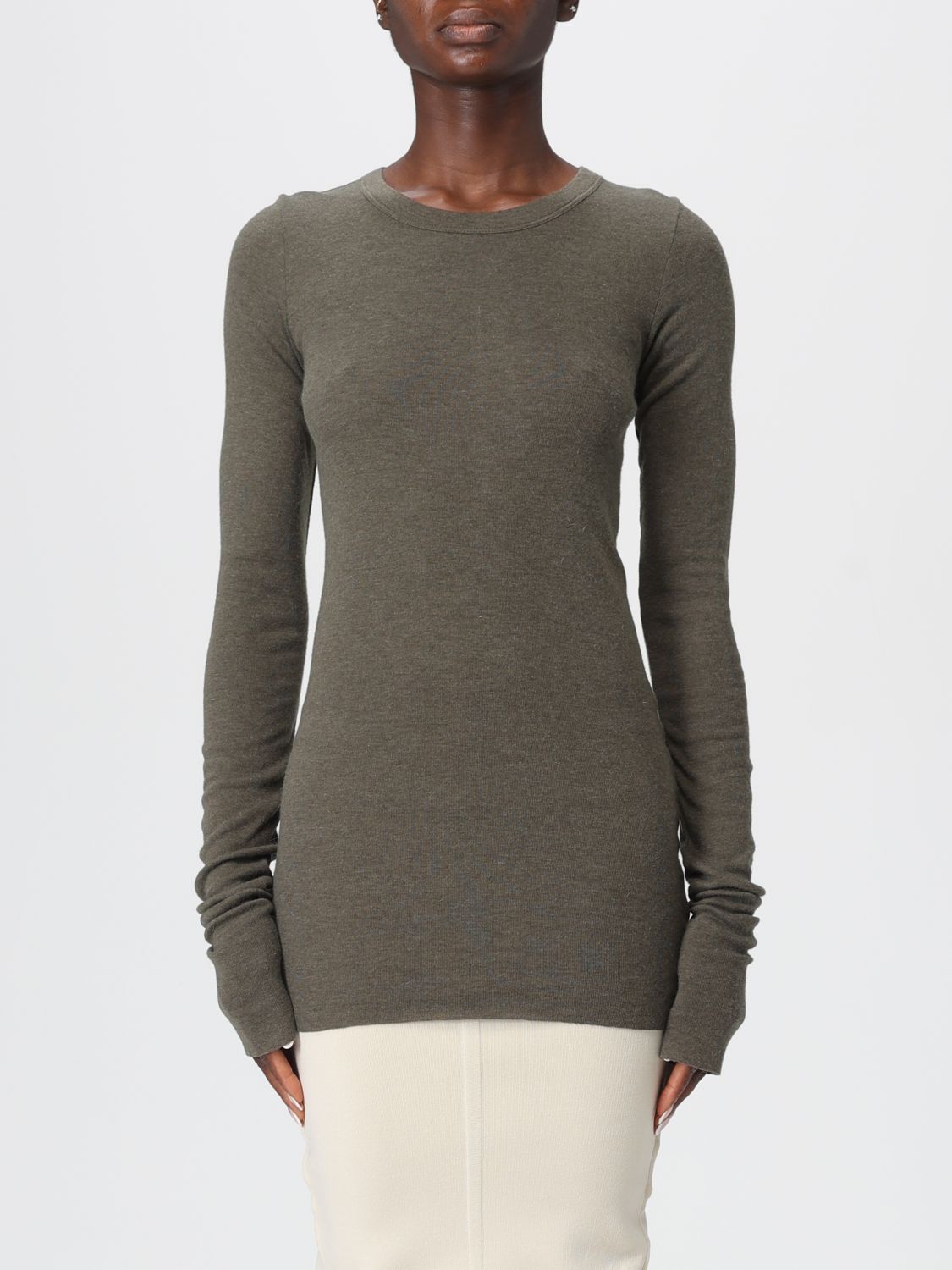 Rick Owens T-shirt Woman Color Green In Green