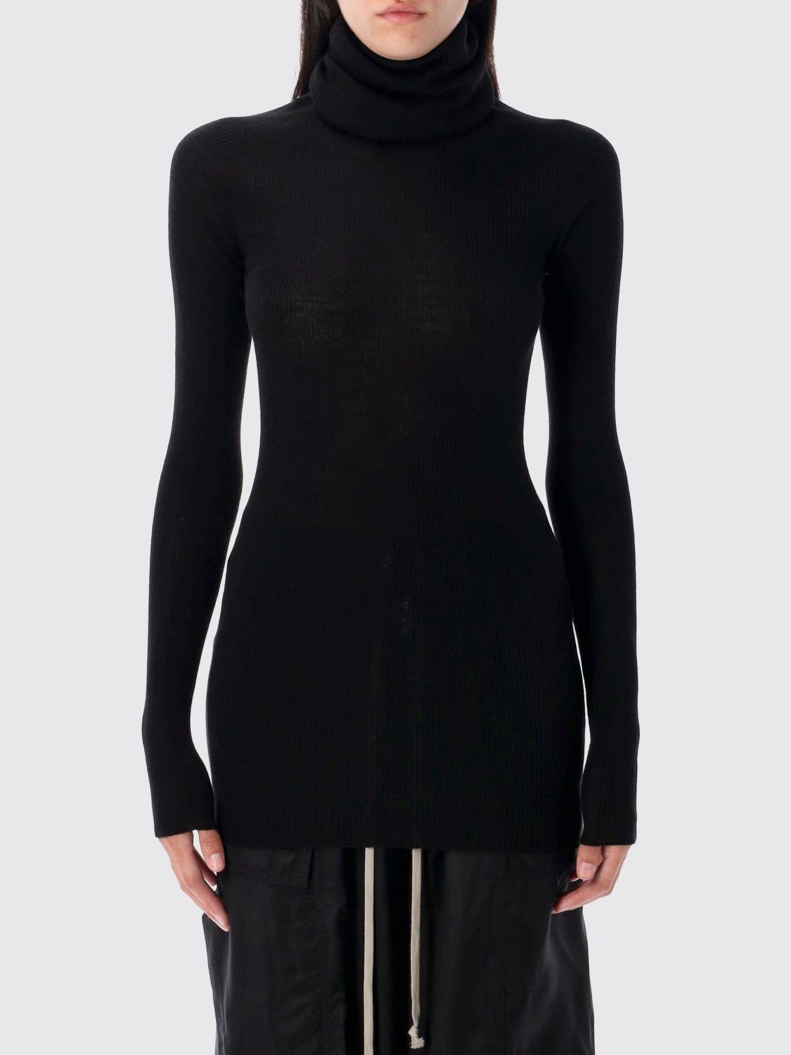 Rick Owens Long-sleeved Sweater In Black