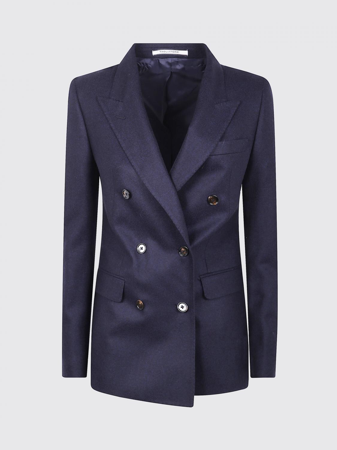 TAGLIATORE Jacket Woman color Blue　タリアトーレ ジャケット ウーマン カラー ブルー TAGLIATORE