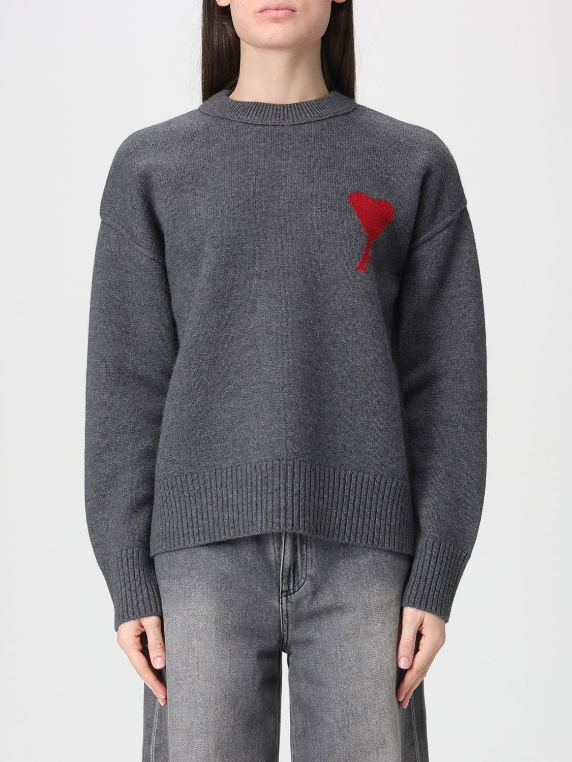 Pullover girocollo Ami Paris in lana con logo