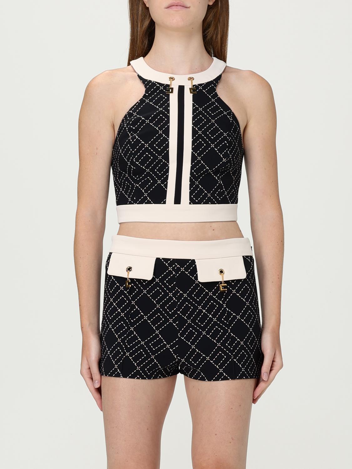 Elisabetta Franchi Top  Woman Color Black In Black