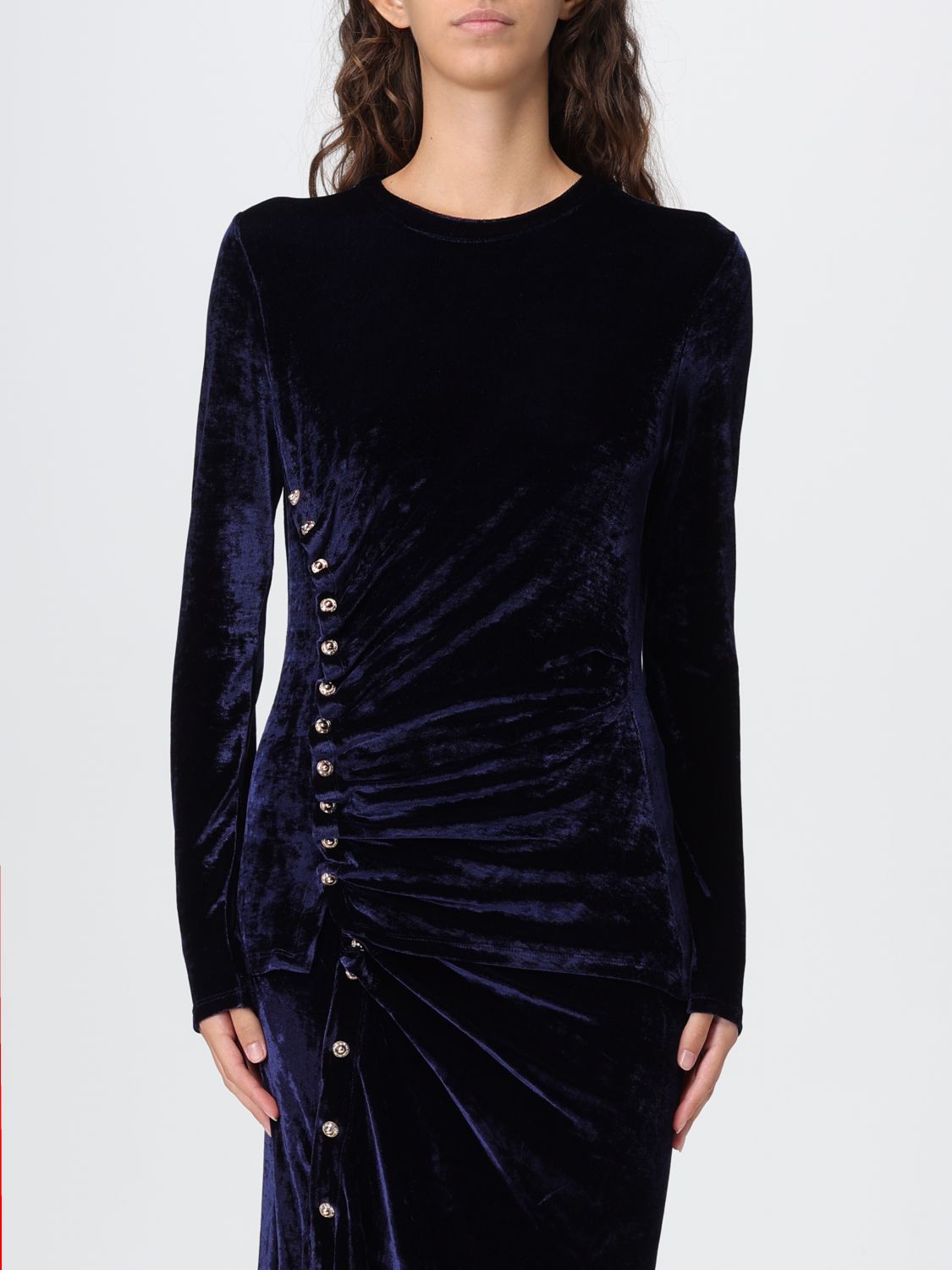 Rabanne Top Woman Color Blue In Black