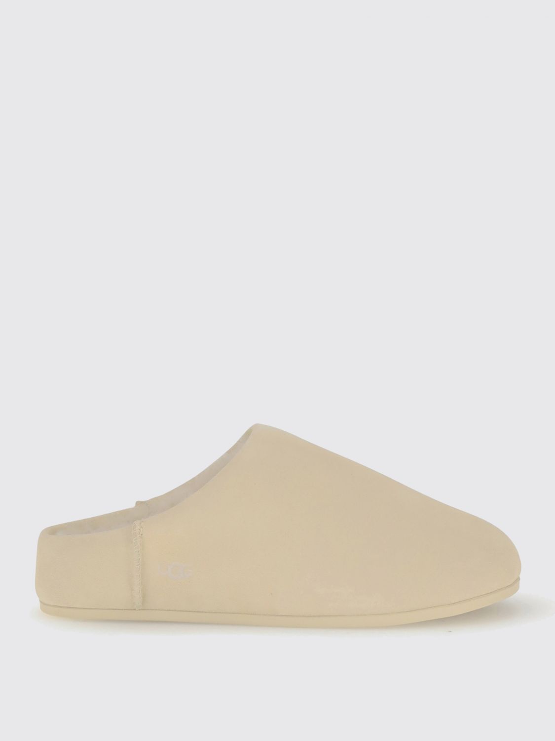 Ugg Elea Slip-on Cream Leather Slippers In Neutral