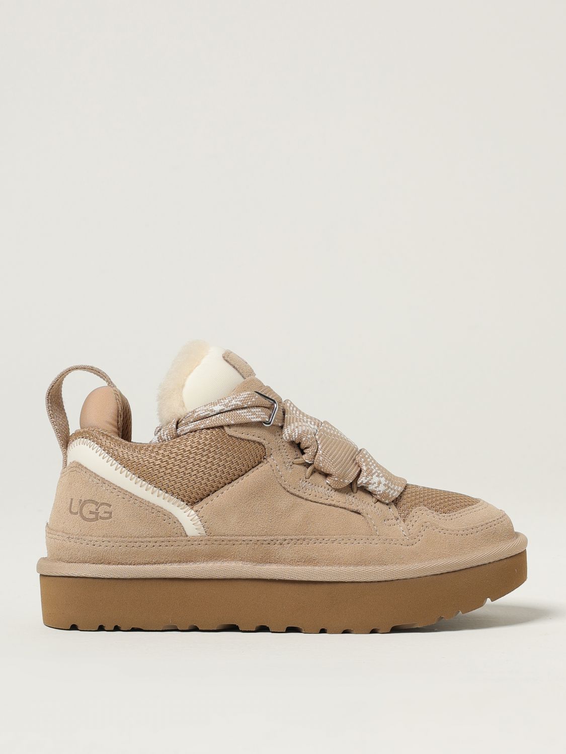 Ugg Lowmel Lace-up Sneakers In Nude