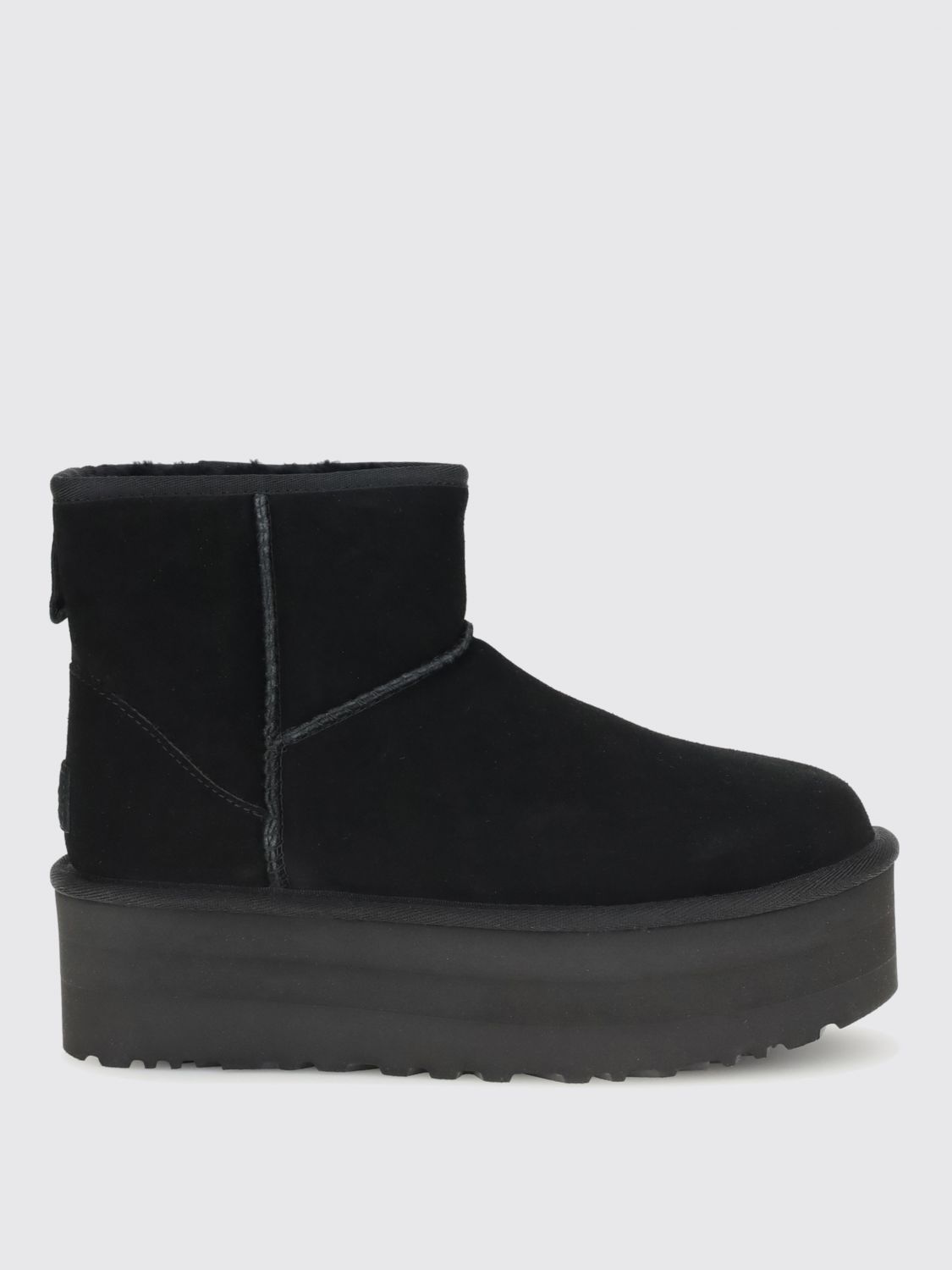 Ugg Flat Ankle Boots Woman Color Black In Black