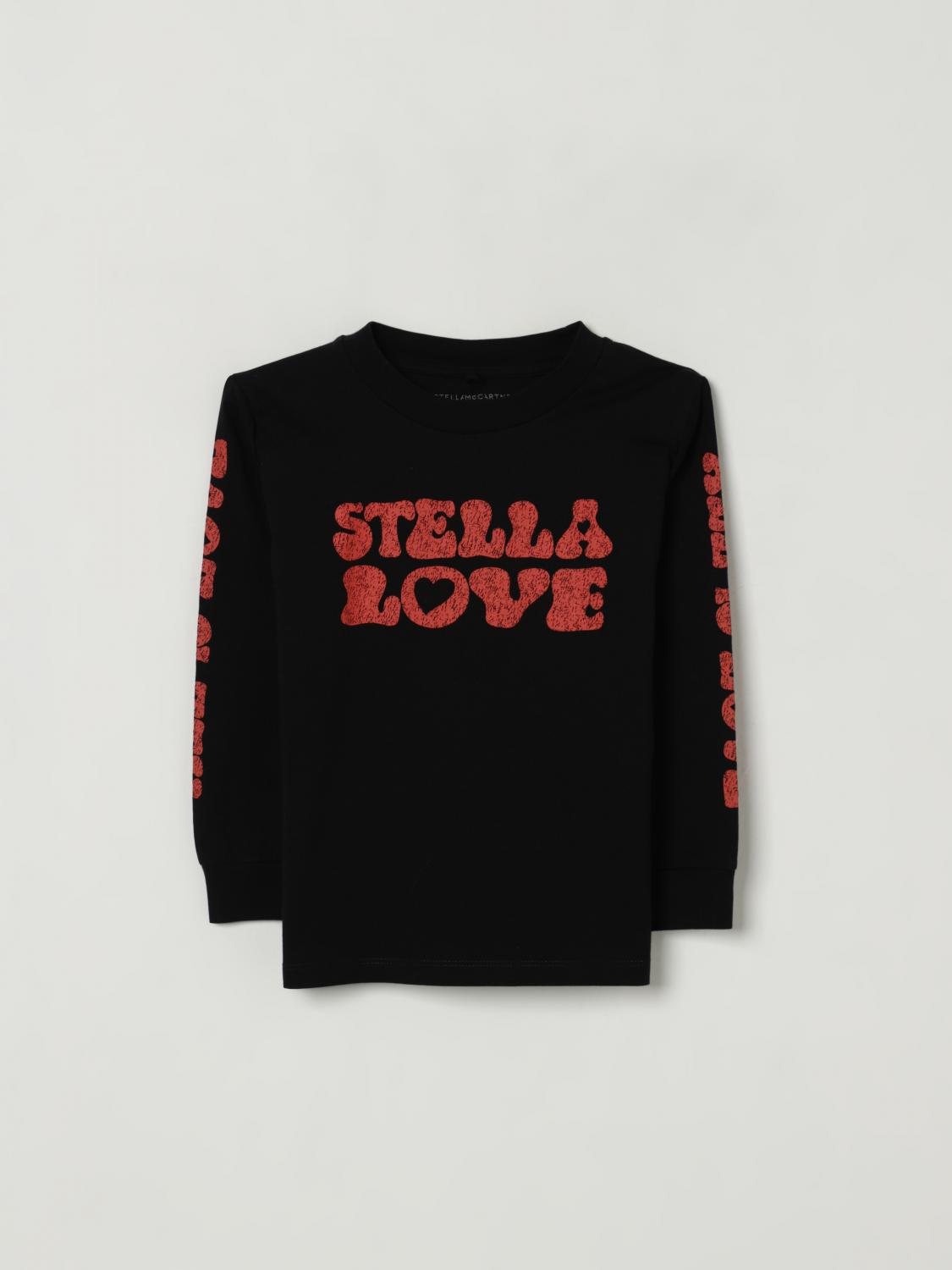 Stella Mccartney Printed Long-sleeve Top In Black