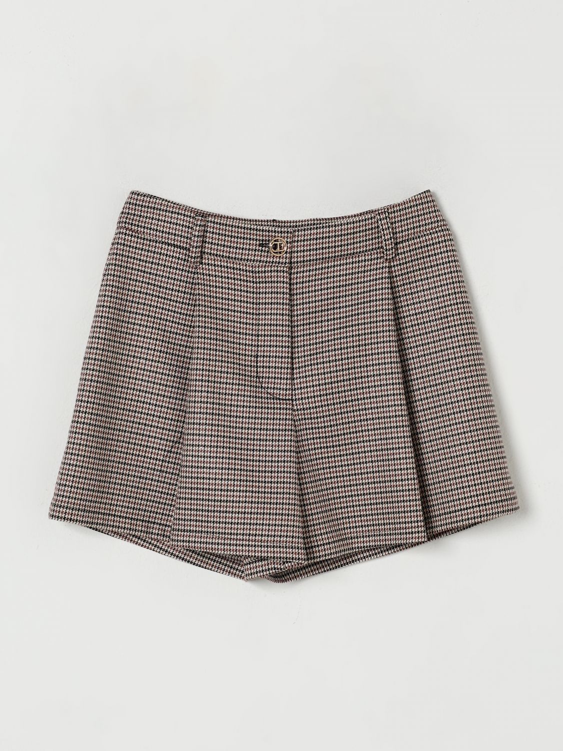 Twinset Short Kids Color Beige In Brown