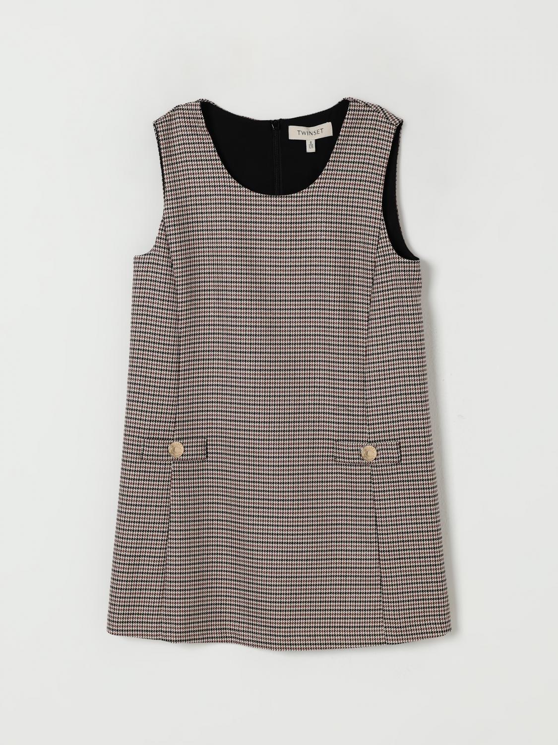 Twinset Dress Kids Color Beige In Brown