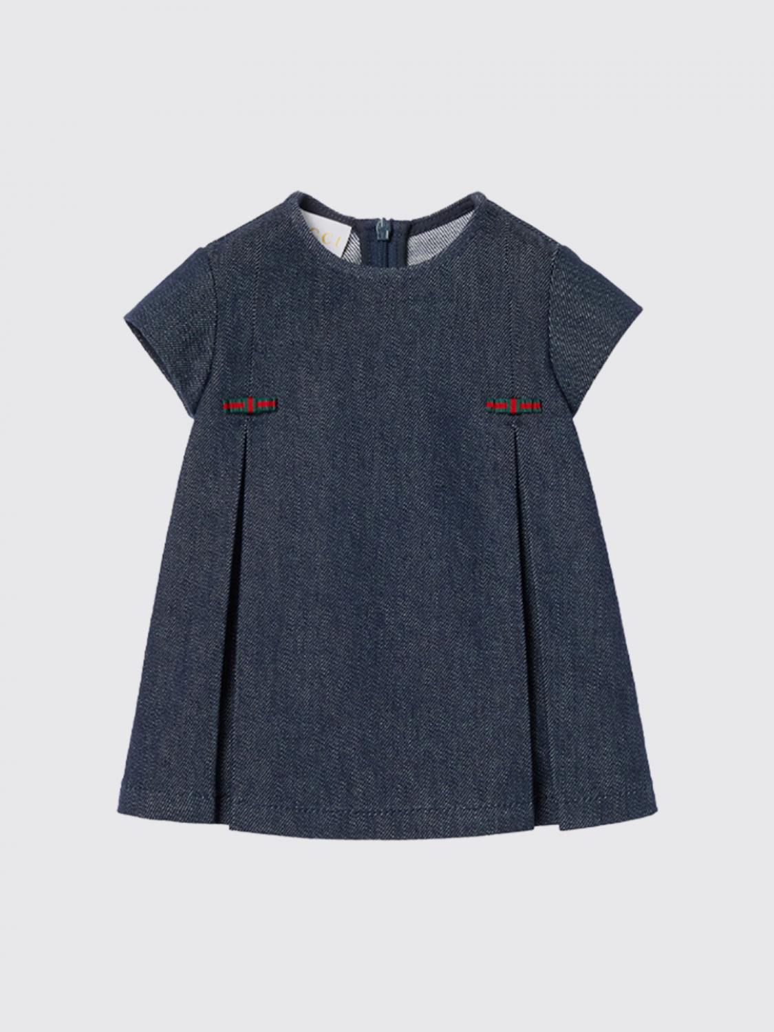 GUCCI Abito di jeans con fiocco Web