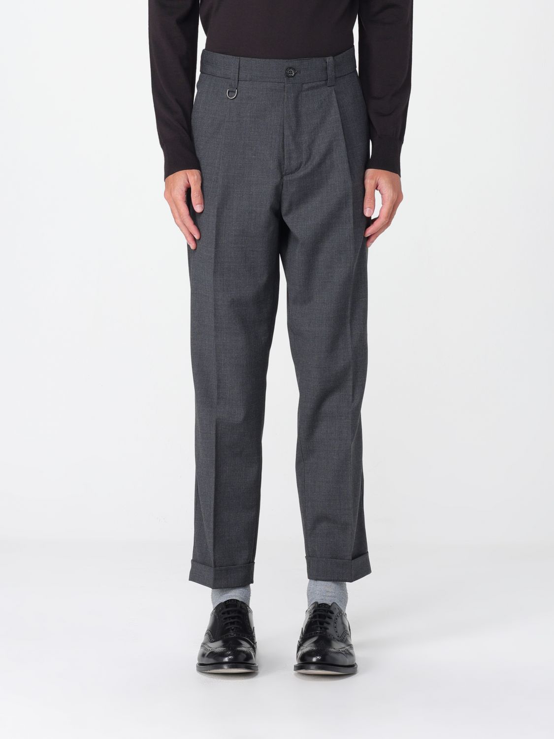 Paolo Pecora Pants Men Color Grey In Gray