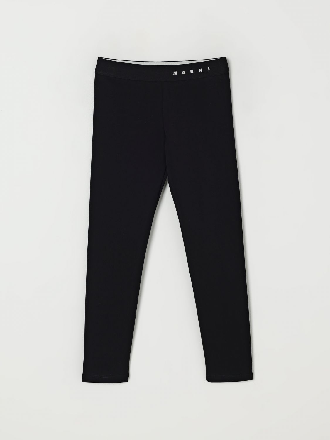 Marni Logoed Elastic Leggings Pants In Black