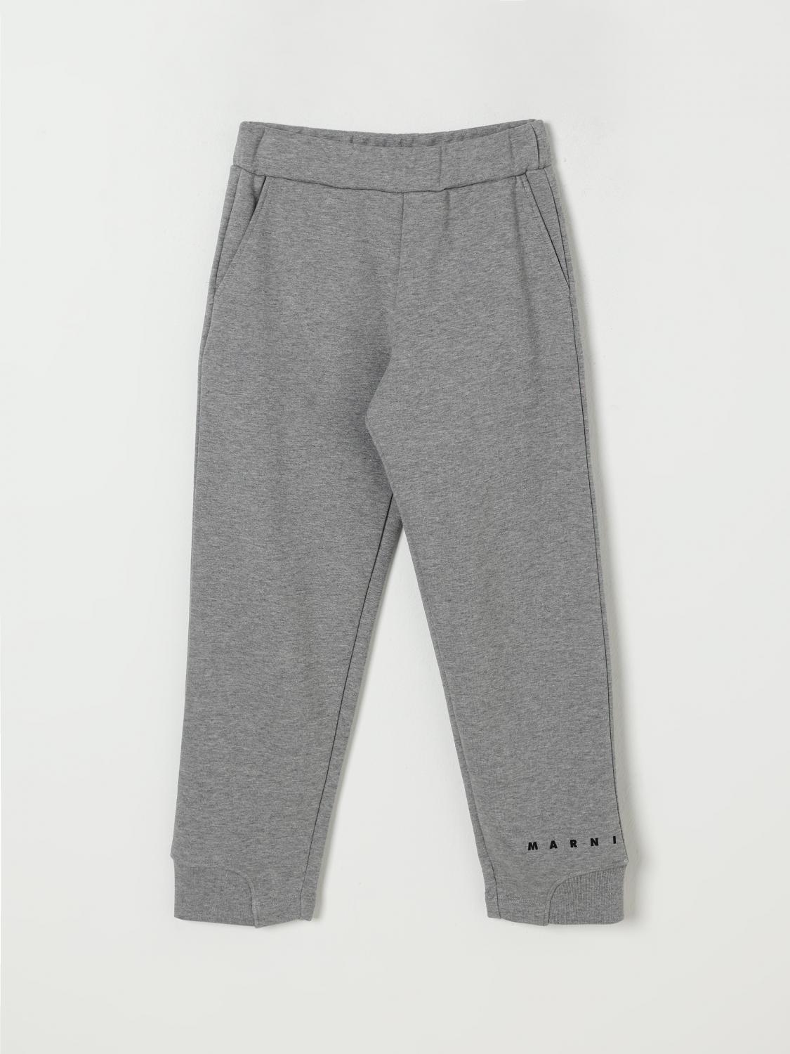 Marni Logo-print Trousers In Gray