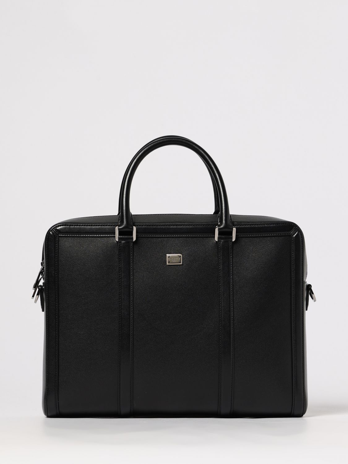 Dolce & Gabbana Professional Leather Shoulder Bag In Black