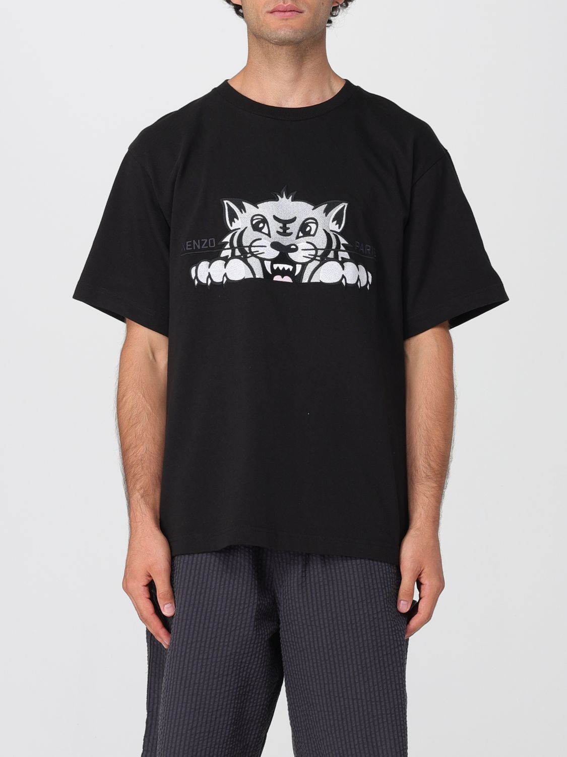 Kenzo Gots Happy Tiger T-shirt In Black