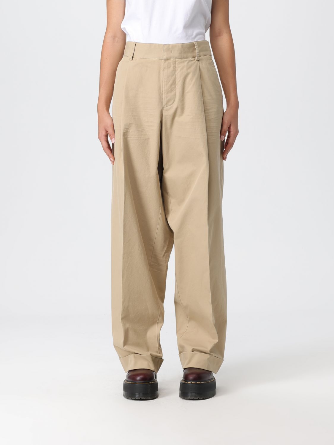 Dsquared2 Pants  Woman Color Beige In Brown