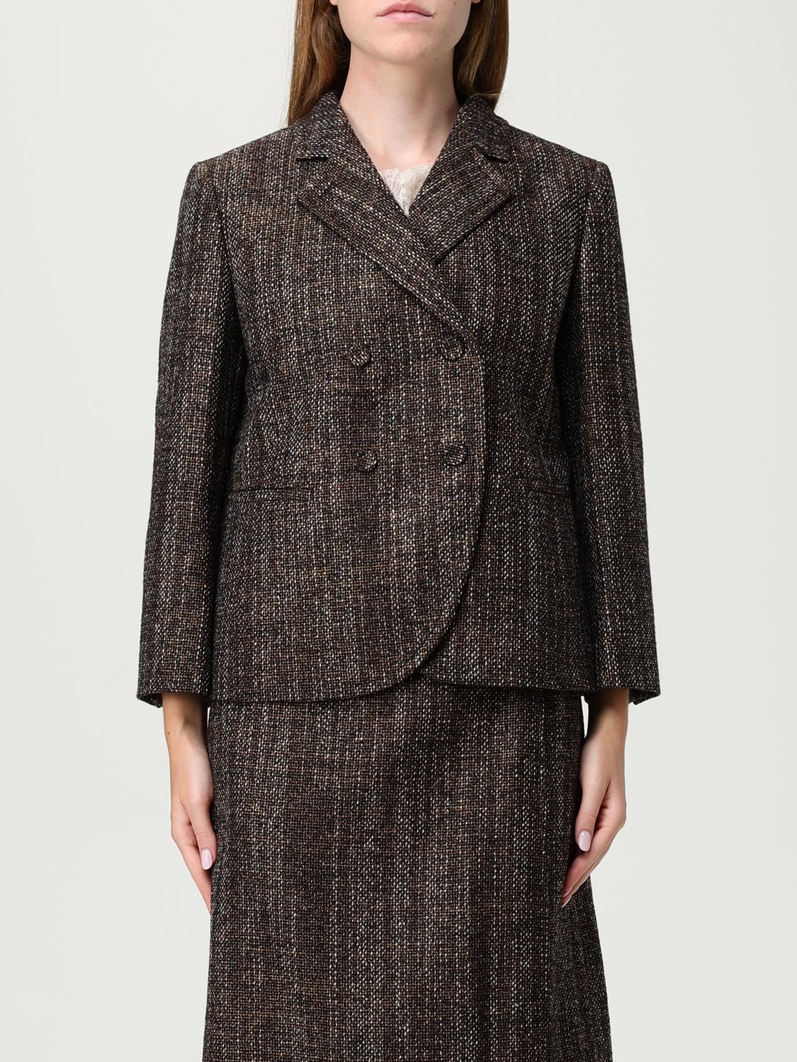 FENDI Blazer in tweed di misto lana