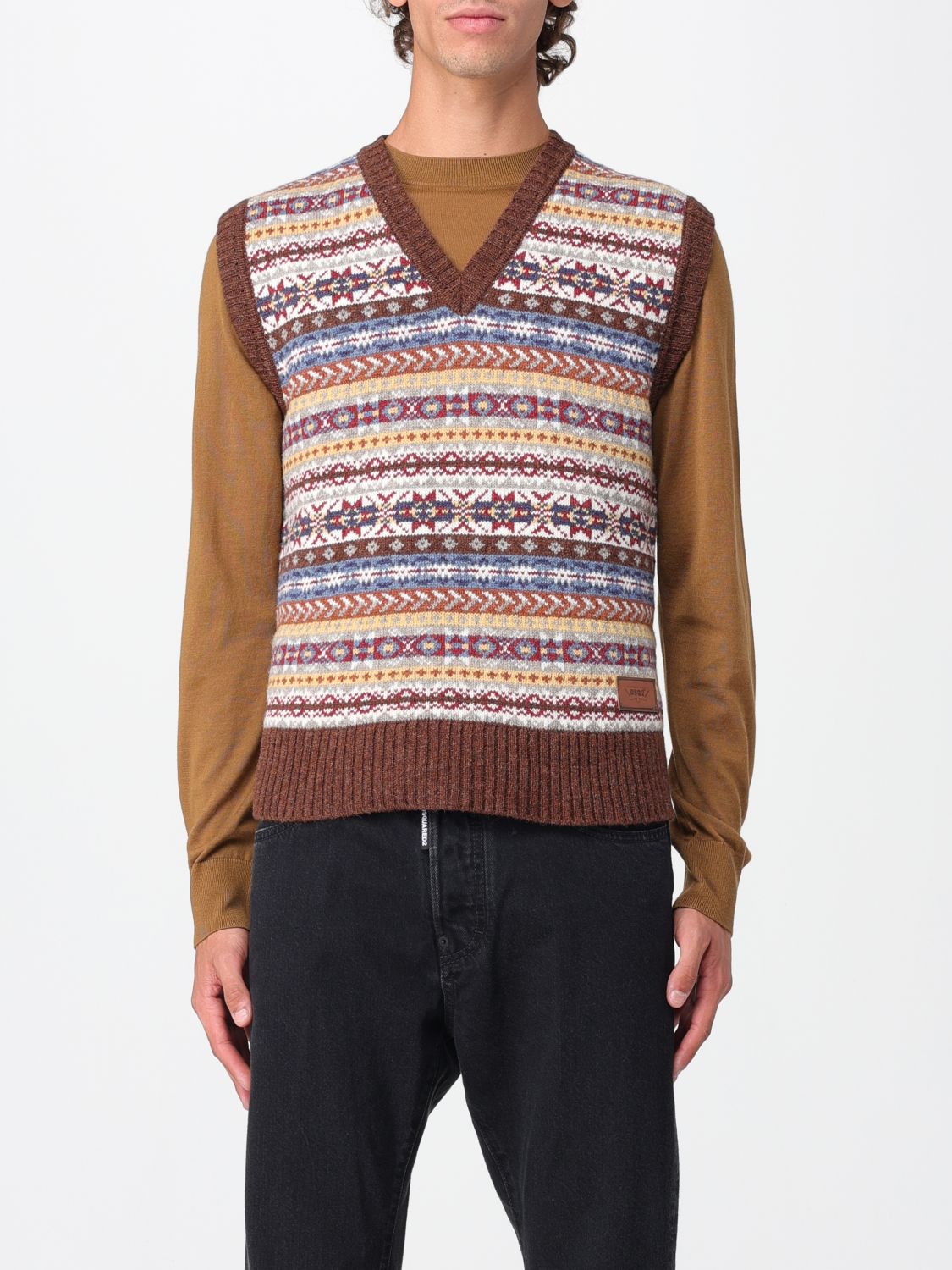 Dsquared2 Sleeveless Sweater In Multi