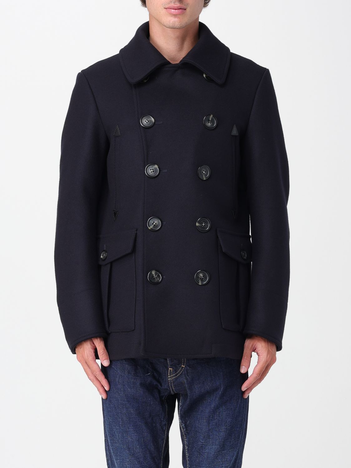 Dsquared2 Coat  Men Color Blue