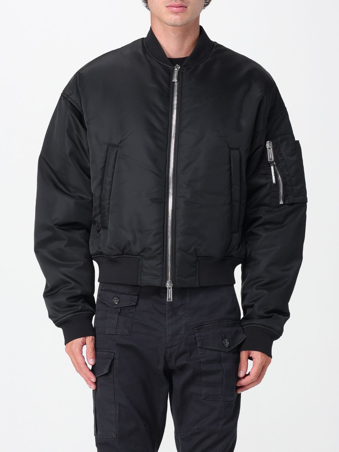 Dsquared2 Dsquared Black Nylon Bomber Jacket In Black