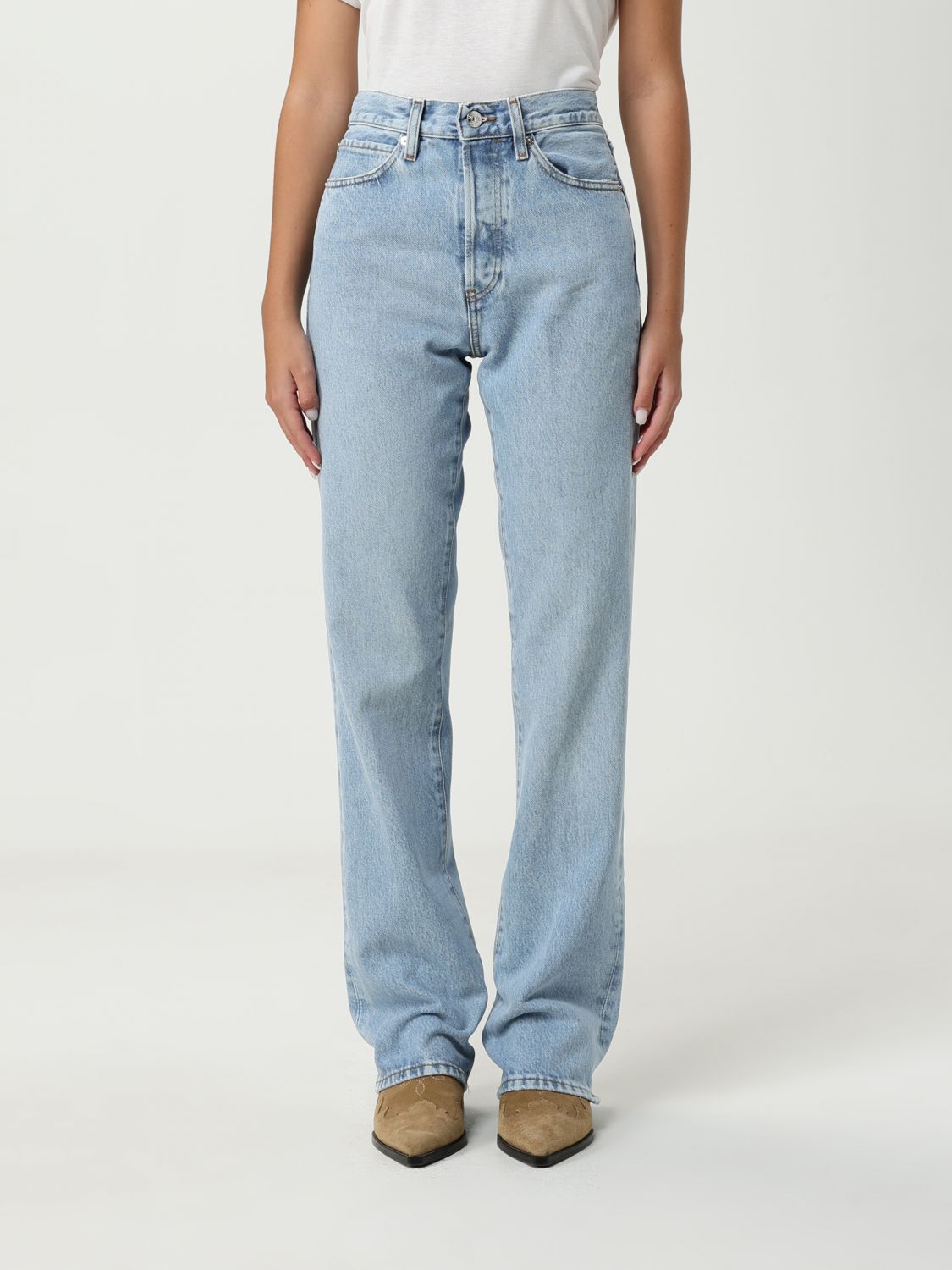 Frame Jeans Woman Color Denim In Blue