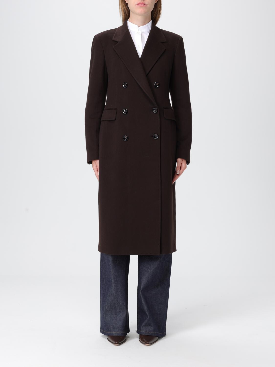 Tagliatore Double-breasted Wool-cashmere Blend Coat In Brown