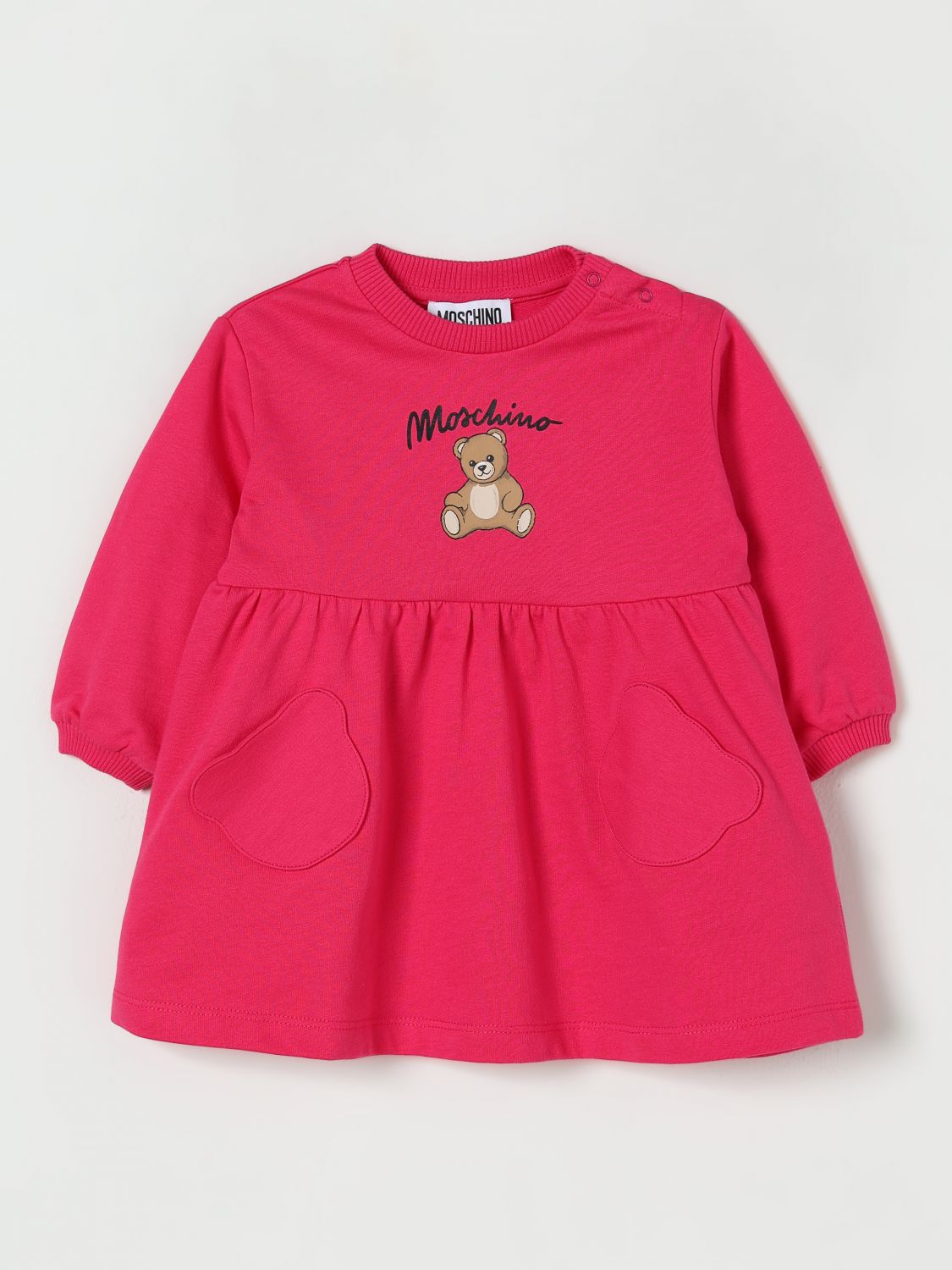 Moschino Romper Kids Color Raspberry In Pink
