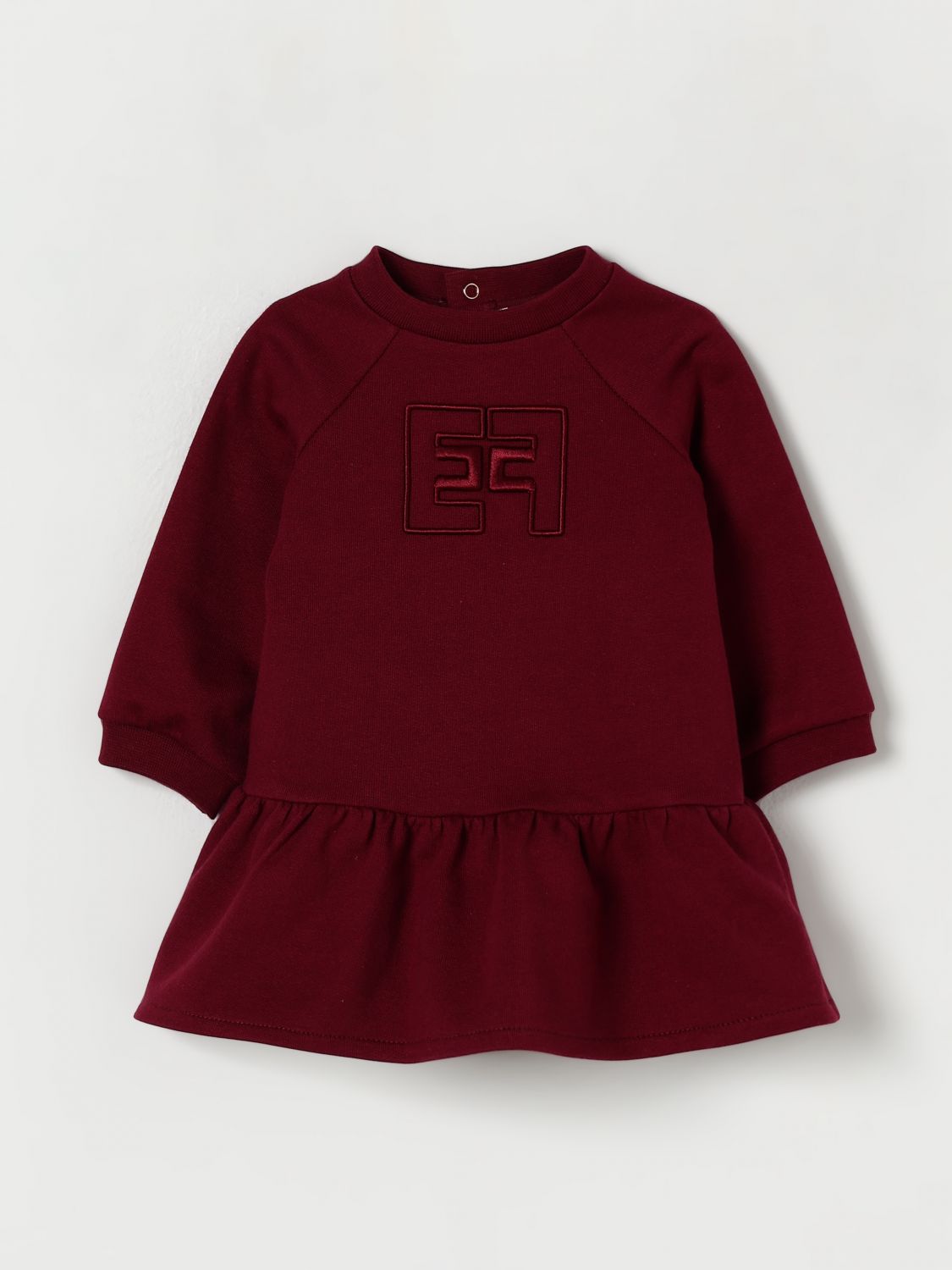 Elisabetta Franchi La Mia Bambina Romper Kids Color Burgundy In Burgundy