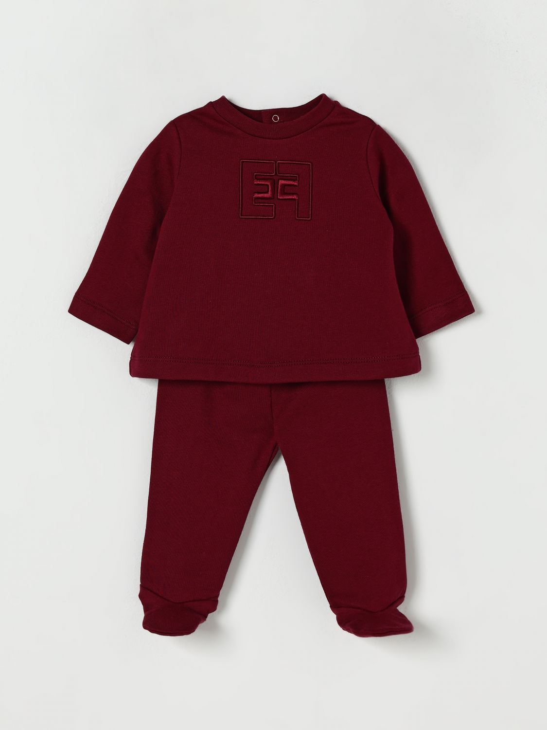 Elisabetta Franchi La Mia Bambina Jumpsuit  Kids Color Burgundy In Burgundy