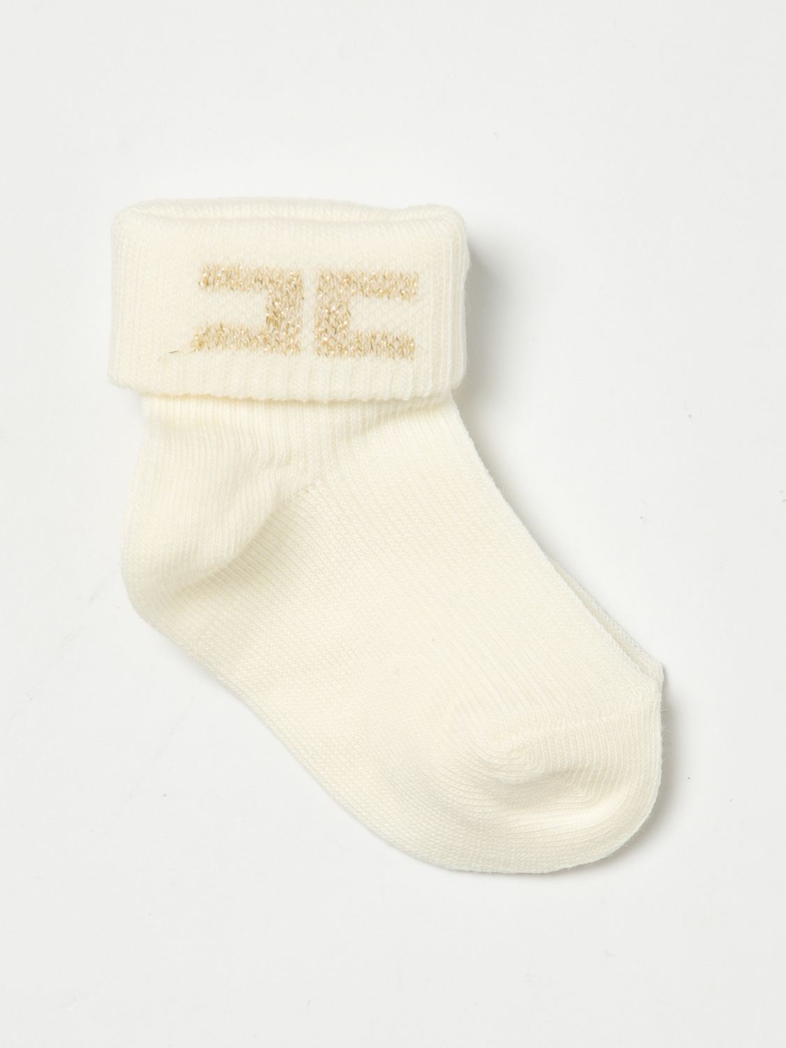 Elisabetta Franchi La Mia Bambina Socks Baby  Kids Color Yellow Cream In White